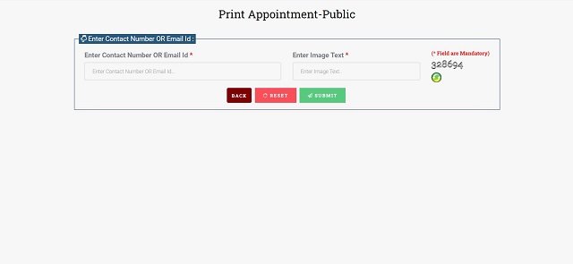 Print Appointment Slip