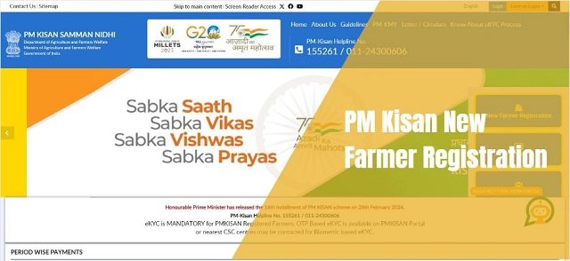 PM Kisan New Farmer Registration