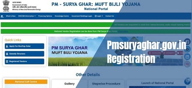 Pmsuryaghar.gov.in Registration