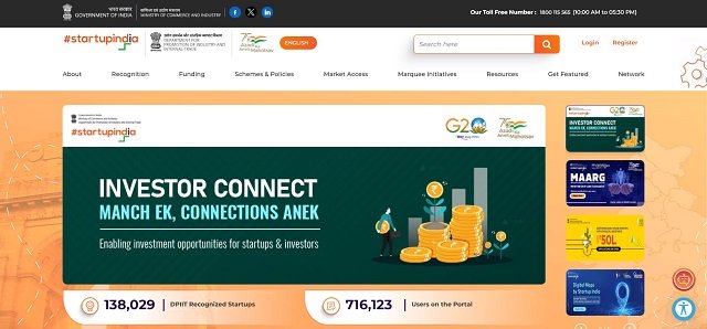 Startup India Registration Official Website